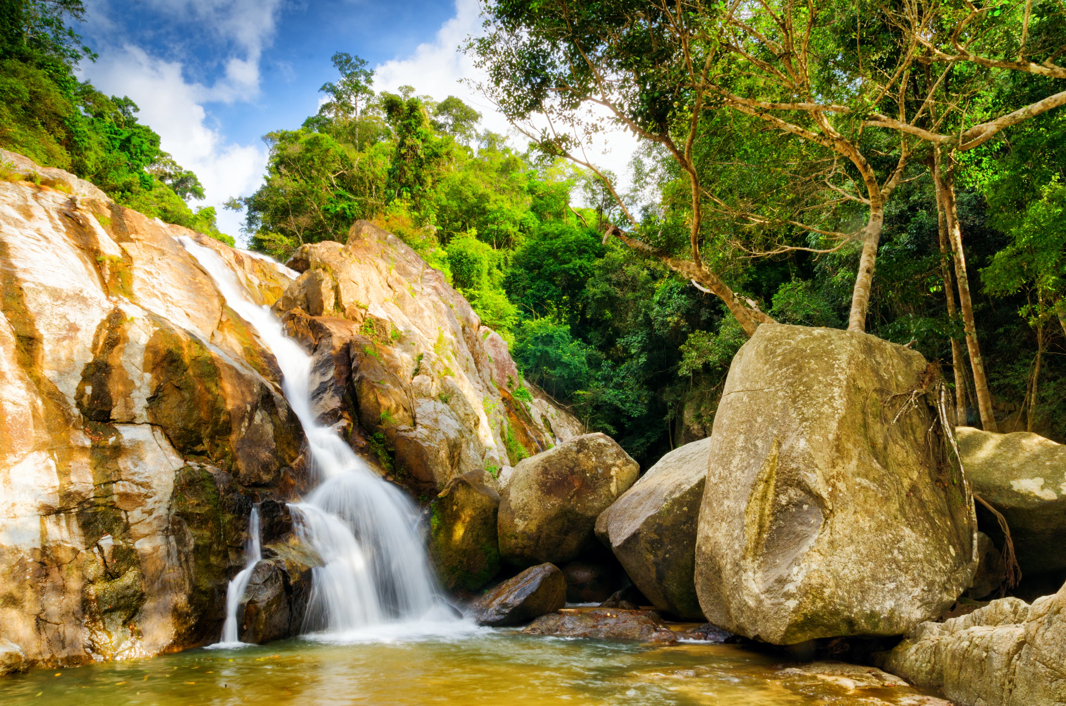 Na Muang Waterfalls in Samui Thailand